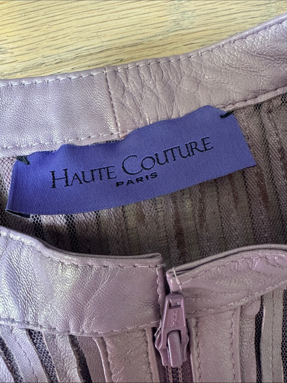 Dakota west haute couture iridescent purple lavender leather Fringe Lace Jacket - Picture 7 of 8